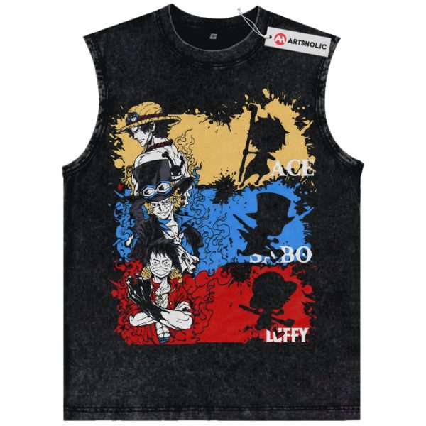 Ace Tank Top, Sabo Tank Top, Luffy Tank Top, One Piece Tank Top, Anime Tank Top, Vintage Tank Top