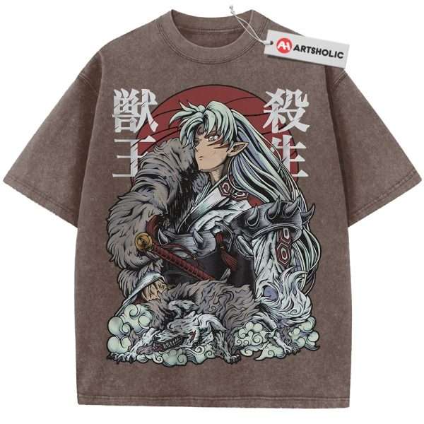 Sesshomaru Shirt, Inuyasha Shirt, Anime Shirt, Vintage Tee - Coffee, XL