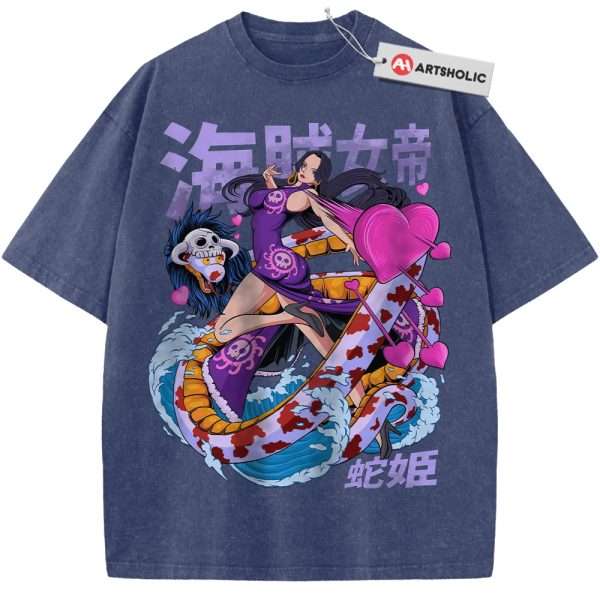 Boa Hancock Shirt, One Piece Shirt, Anime Shirt, Vintage Tee - Blue, S