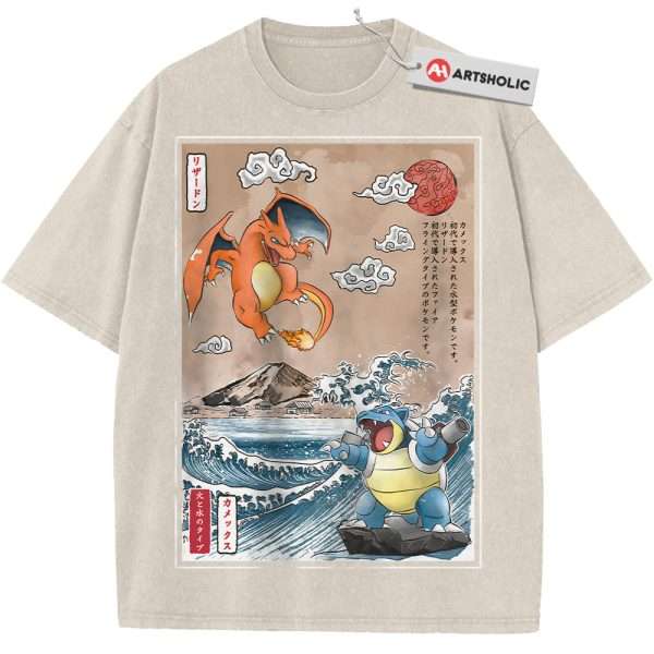Charizard vs Blastoise Shirt, Pokemon Shirt, Anime Shirt, Vintage T-Shirt