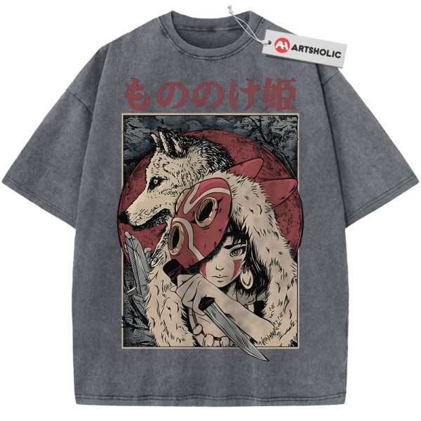 Princess Mononoke Shirt, Studio Ghibli Shirt, Anime Shirt, Vintage T-Shirt - Grey, 2XL