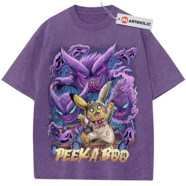 Pikachu Shirt, Gengar Shirt, Pokemon Shirt, Anime Shirt, Vintage Tee