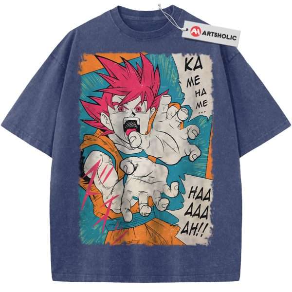 Son Goku Shirt, Dragon Ball Z Shirt, DBZ Shirt, Anime Shirt, Vintage Tee - Blue, 2XL