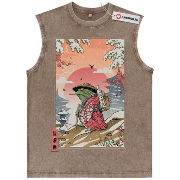 Japanese Frog Tank Top, Animal Tank Top, Vintage Tank Top