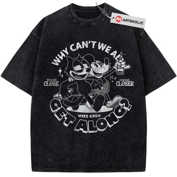 Mickey Mouse Shirt, Felix the Cat Shirt, Disney Shirt, Animated Shirt, Vintage T-Shirt