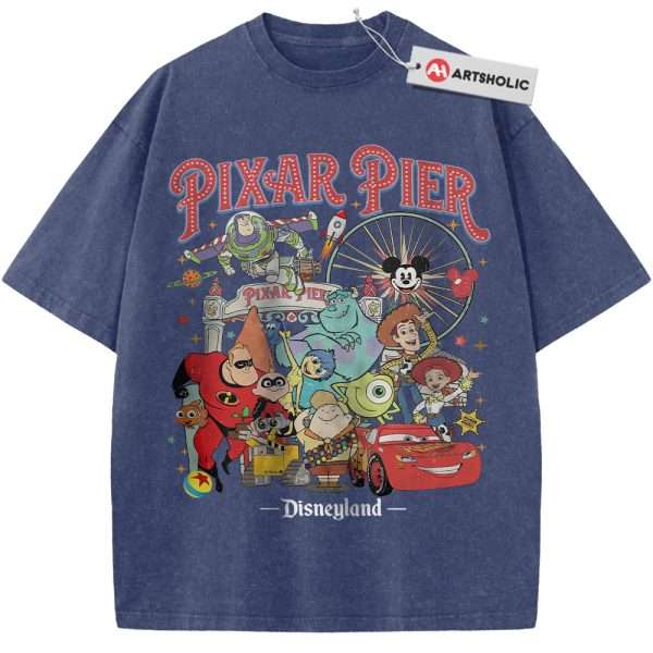 Pixar x Disney Shirt, Cartoon Shirt, Vintage T-Shirt - Blue, XL
