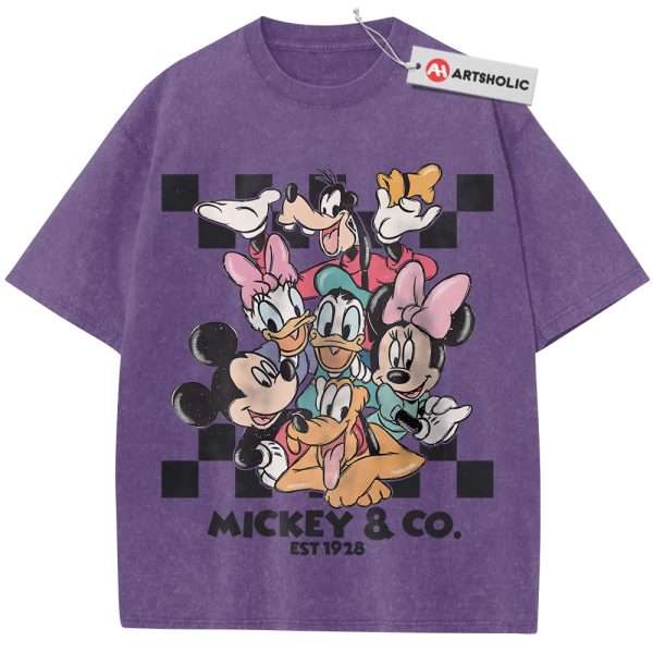 Mickey Mouse Shirt, Donald Duck Shirt, Pluto Shirt, Disney Shirt, Cartoon Shirt, Vintage T-Shirt - Purple, S