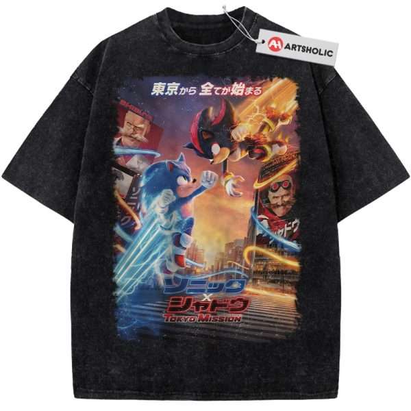 Shadow vs Sonic the Hedgehog Shirt, Animated Shirt, Vintage T-Shirt
