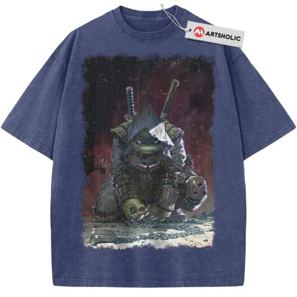 Michelangelo Shirt, Teenage Mutant Ninja Turtles Shirt, TMNT Shirt, Animated Shirt, Vintage T-Shirt - Blue, 4XL