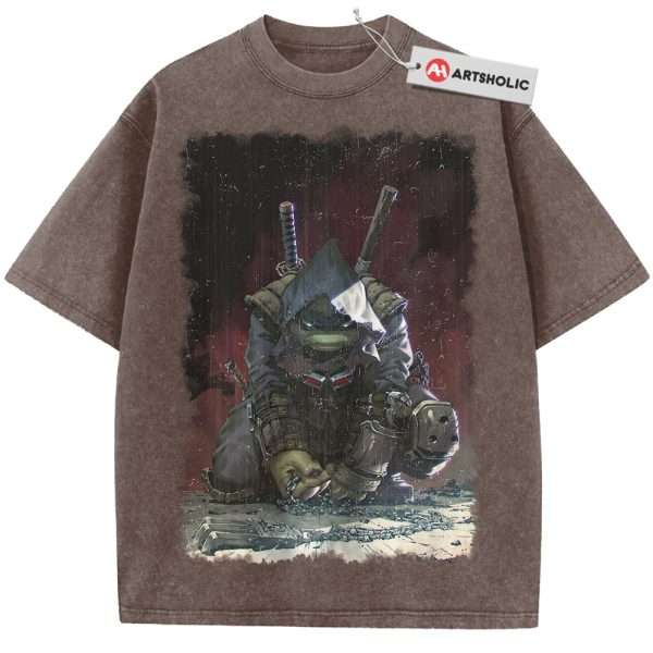 Michelangelo Shirt, Teenage Mutant Ninja Turtles Shirt, TMNT Shirt, Animated Shirt, Vintage T-Shirt - Coffee, XL