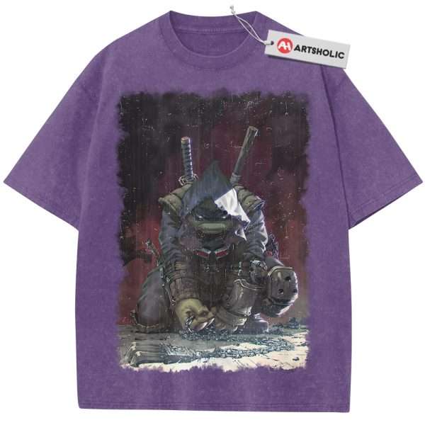 Michelangelo Shirt, Teenage Mutant Ninja Turtles Shirt, TMNT Shirt, Animated Shirt, Vintage T-Shirt - Purple, 4XL