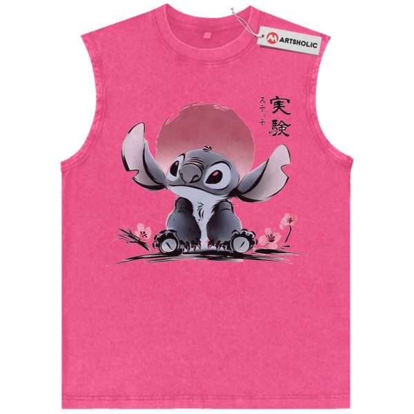 Lilo and Stitch Tank Top, Animated Tank Top, Vintage Tank Top - Rose Red, L