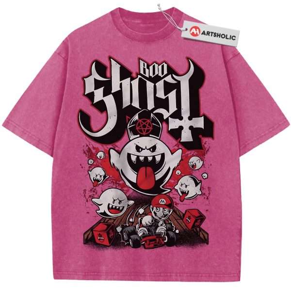 Super Mario Shirt, Game Shirt, Vintage Tee - Rose Red, M