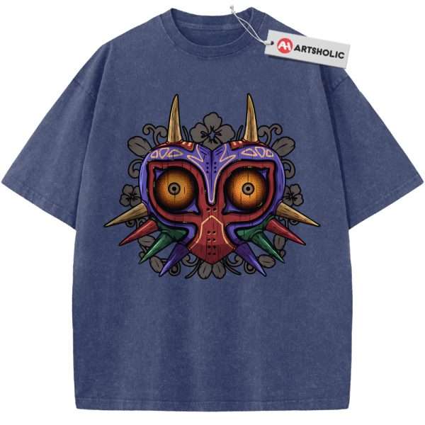 The Legend of Zelda: Majora's Mask Shirt, Game Shirt, Vintage T-Shirt - Blue, 2XL