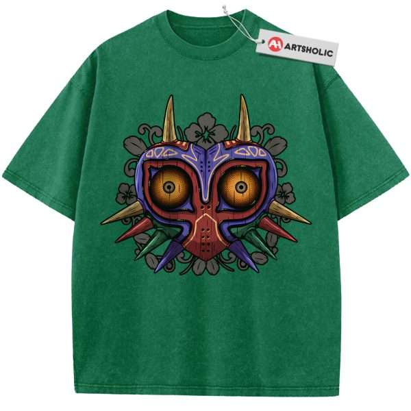 The Legend of Zelda: Majora's Mask Shirt, Game Shirt, Vintage T-Shirt - Grass Green, 2XL