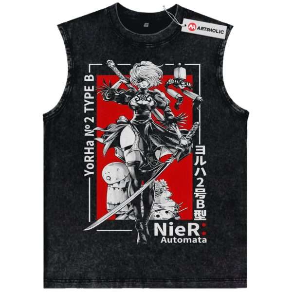 2B Tank Top, NieR:Automata Tank Top, Game Tank Top, Vintage Tank Top