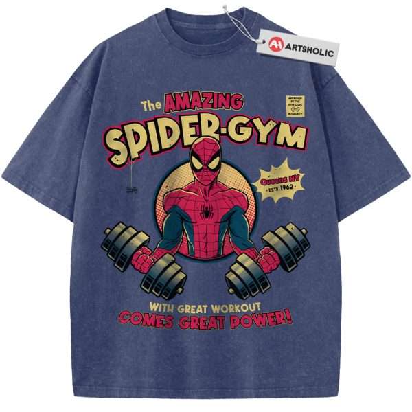Spider-Man Shirt, Marvel Comics Shirt, Vintage T-Shirt - Blue, L