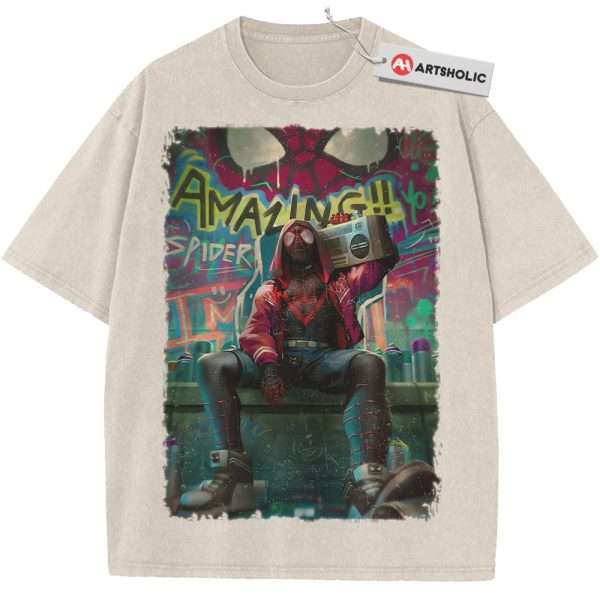 Miles Morales Shirt, Spider-Man Shirt, Marvel Comics Shirt, Vintage Tee - Apricot, 4XL