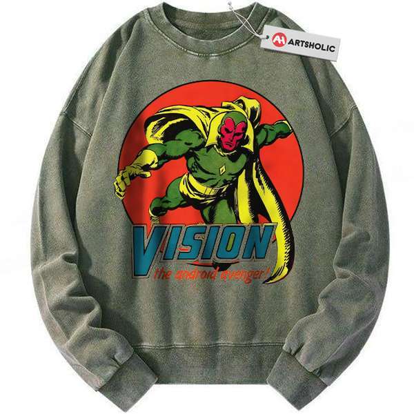 Vision Sweatshirt, Marvel Comics Sweatshirt, Vintage Sweatshirt