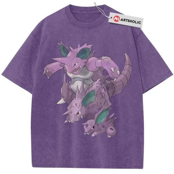 Nidoran vs Nidoking Shirt, Pokemon Shirt, Anime Vintage T-Shirt
