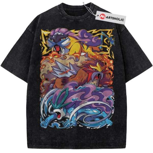 Suicune Shirt, Raikou Shirt, Entei Shirt, Pokemon Shirt, Anime Shirt, Vintage Tee