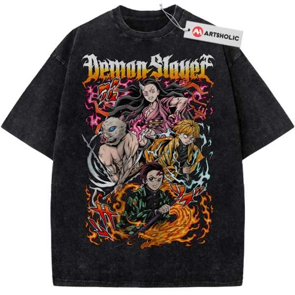 Tanjiro Shirt, Nezuko Shirt, Inosuke Shirt, Zenitsu Shirt, Demon Slayer Shirt, Anime Shirt, Vintage Tee