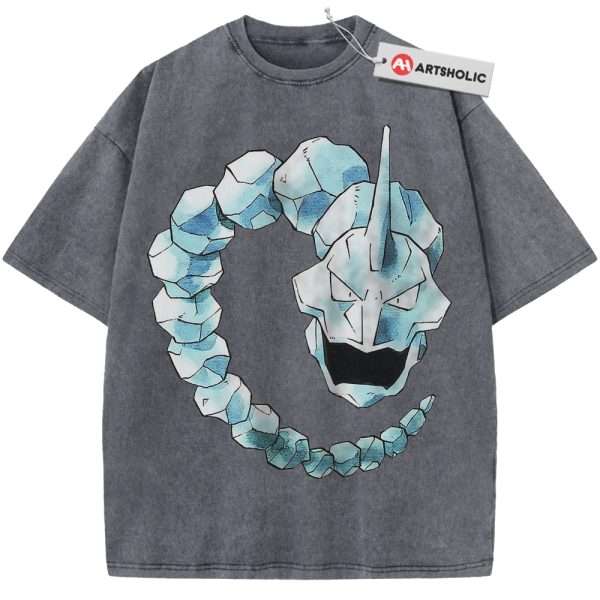 Onix Shirt, Pokemon shirt, Anime Shirt, Vintage Tee - Grey, 5XL