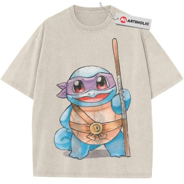 Squirtle x Donatello Shirt, Pokemon Shirt, Anime Shirt, Vintage Tee