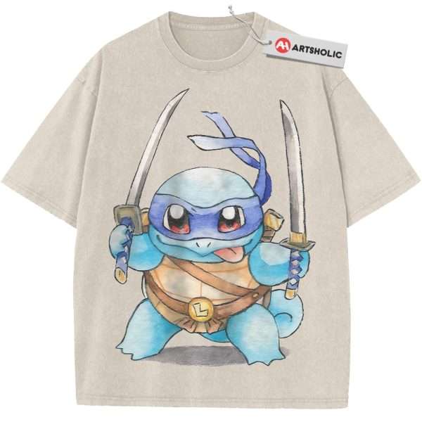Squirtle x Leonardo Shirt, Pokemon Shirt, Anime Shirt, Vintage Tee