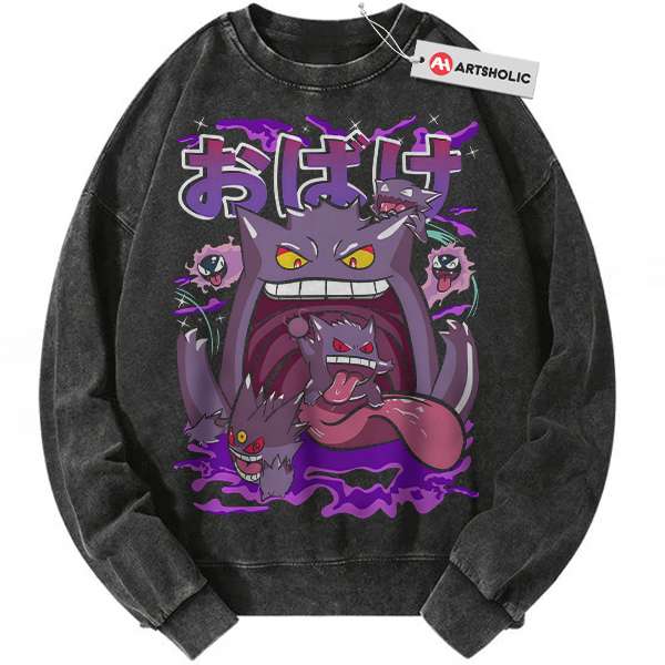 Haunter Sweatshirt, Gengar Sweatshirt, Gatsly Sweatshirt, Pokemon Sweatshirt, Anime Sweatshirt, Vintage Sweater