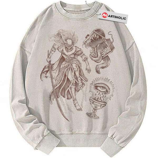 Malenia Blade of Miquella Sweatshirt, Elden Ring Sweatshirt, Game Sweatshirt, Vintage Sweater