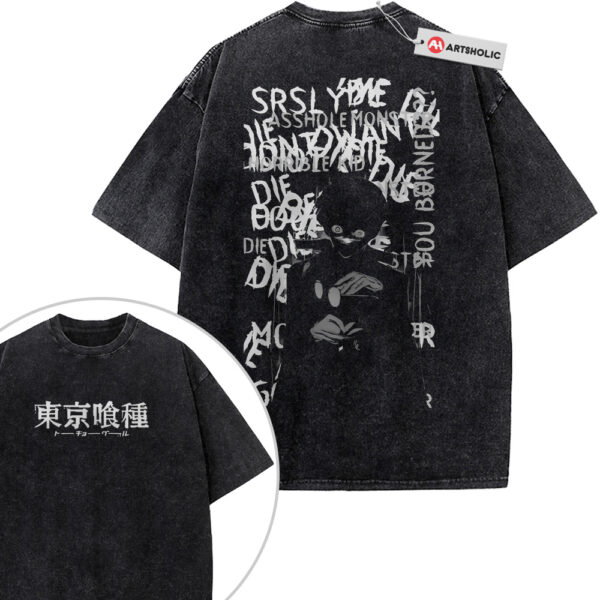 Ken Kaneki Shirt, Tokyo Ghoul Shirt, Anime Shirt, Vintage T-Shirt 2-Sided