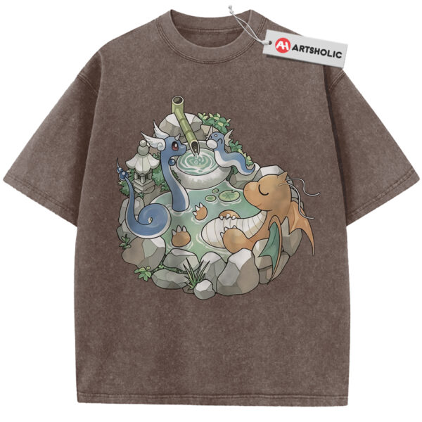 Dratini Shirt, Dragonair Shirt, Dragonite Shirt, Pokemon shirt, Anime Shirt, Vintage Tee - Coffee, L
