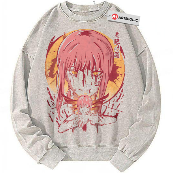 Makima Sweatshirt, Chainsaw Man Sweatshirt, Anime Sweatshirt, Vintage Sweater