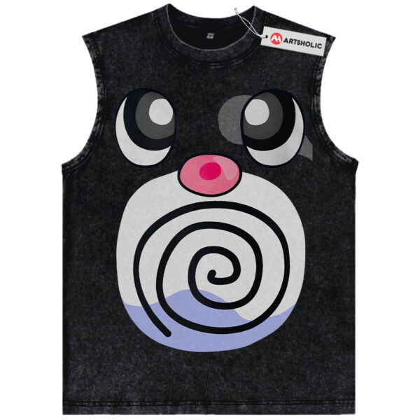 Poliwag Tank Top, Pokemon Tank Top, Anime Tank Top, Vintage Tank Top - Black, XL