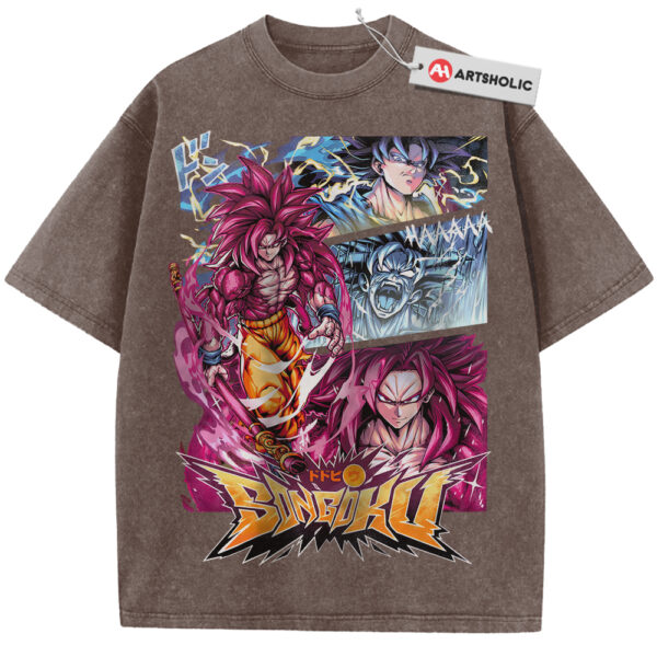Son Goku Shirt, Dragon Ball Shirt, DBZ Shirt, Anime Shirt, Vintage Tee - Coffee, L