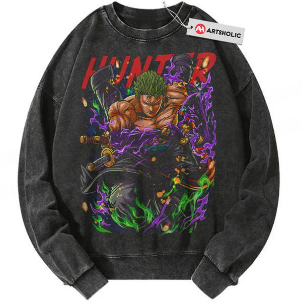 Roronoa Zoro Sweatshirt, One Piece Sweatshirt, Anime Sweatshirt, Vintage Sweater