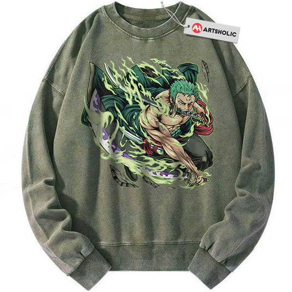 Roronoa Zoro Sweatshirt, One Piece Sweatshirt, Anime Sweatshirt, Vintage Sweater