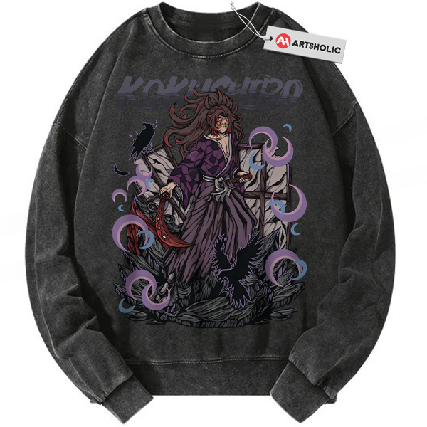 Kokushibo Sweatshirt, Demon Slayer Sweatshirt, Anime Sweatshirt, Vintage Sweatshirt