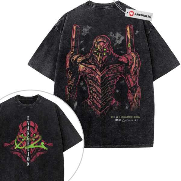 Neon Genesis Evangelion Shirt, Anime Shirt, Vintage T-Shirt 2-Sided
