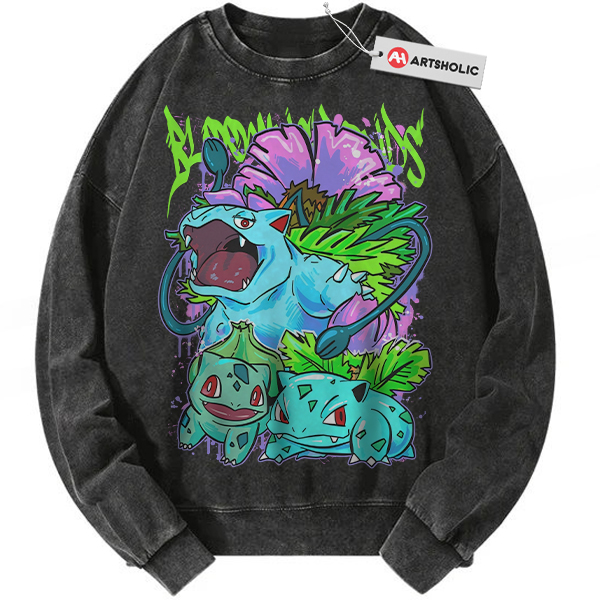Bulbasaur Sweatshirt, Ivysaur Sweatshirt, Venusaur Sweatshirt, Anime Sweatshirt, Vintage Sweatshirt