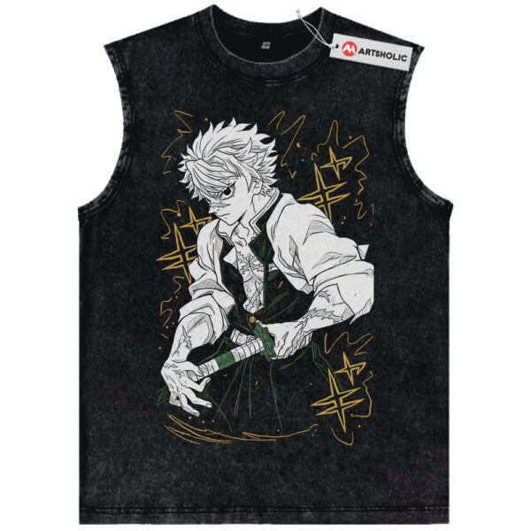 Sanemi Shinazugawa Tank Top, Demon Slayer Tank Top, Anime Tank Top, Vintage Tank Top