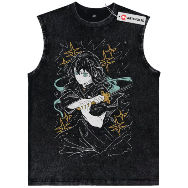 Muichiro Tokito Tank Top, Demon Slayer Tank Top, Anime Tank Top, Vintage Tank Top