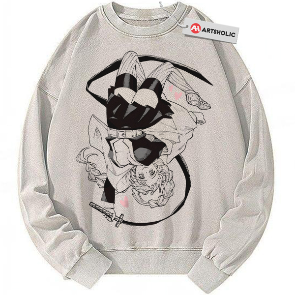 Mitsuri Kanroji Sweatshirt, Demon Slayer Sweatshirt, Anime Sweatshirt, Vintage Sweatshirt