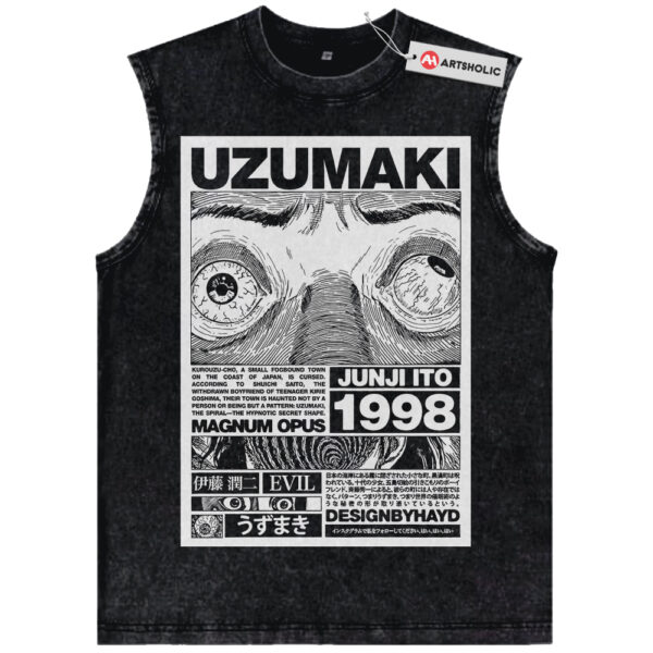 Uzumaki Tank Top, Junji Ito Tank Top, Horror Anime Tank Top, Vintage Tank Top