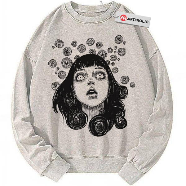 Uzumaki Sweatshirt, Junji Ito Sweatshirt, Horror Anime Sweatshirt, Vintage Sweatshirt