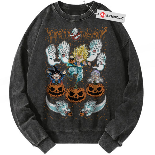 Gotenks Halloween Sweatshirt, Trunks Sweatshirt, Son Goten Sweatshirt, Dragon Ball Sweatshirt, DBZ Sweatshirt, Anime Sweatshirt, Vintage Sweatshirt