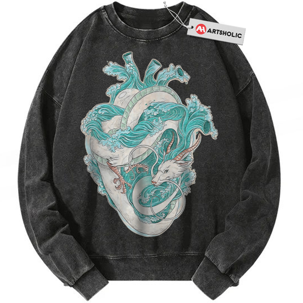 Haku Dragon Sweatshirt, Spirited Away Sweatshirt, Studio Ghibli Sweatshirt, Anime Sweatshirt, Vintage Sweatshirt