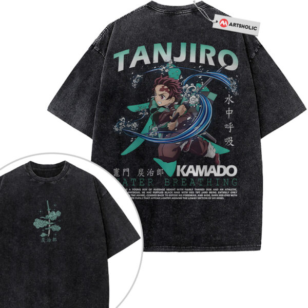 Tanjiro Kamado Shirt, Demon Slayer Shirt, Anime Shirt, Vintage T-Shirt 2-Sided