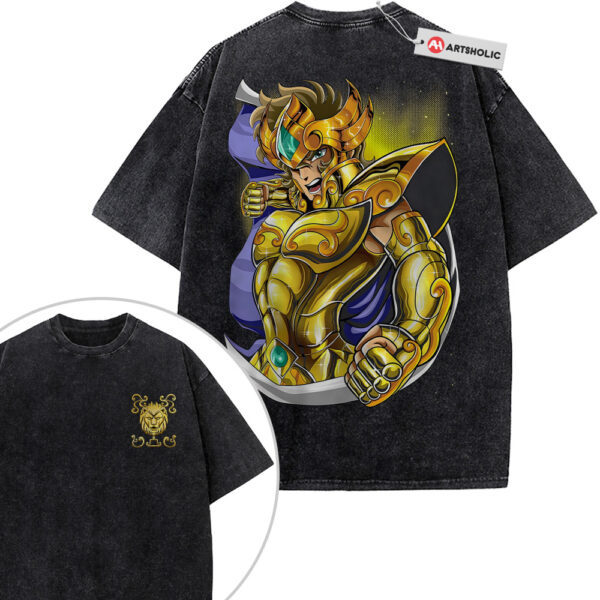 Leo Aiolia Shirt, Saint Seiya Shirt, Anime Shirt, Vintage T-Shirt 2-Sided